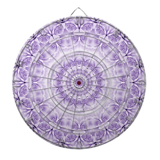 Lila weiße Blume Dartboard Dartscheibe (vorne)