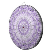 Lila weiße Blume Dartboard Dartscheibe (Vorderseite rechts)