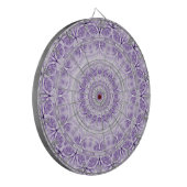 Lila weiße Blume Dartboard Dartscheibe (Vorderseite Links)