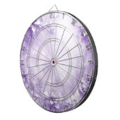 Lila weiße Blume Dartboard Dartscheibe (Vorderseite rechts)