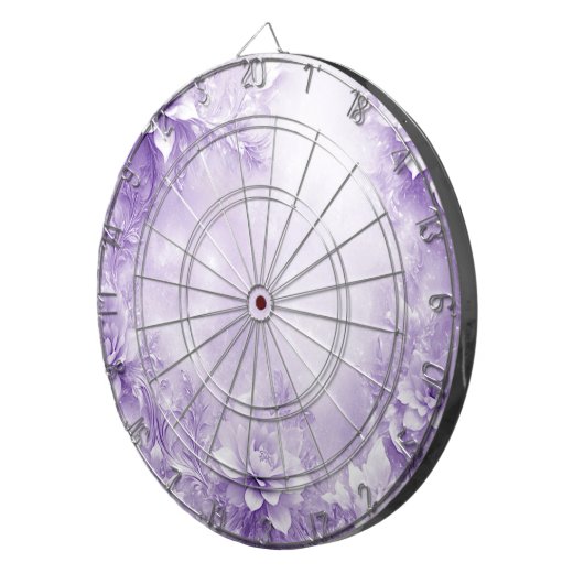 Lila weiße Blume Dartboard Dartscheibe (Vorderseite rechts)