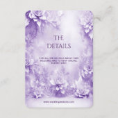 Lila weiße Blume - Detailkarte Begleitkarte (Vorderseite)