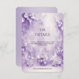 Lila weiße Blume - Detailkarte Begleitkarte