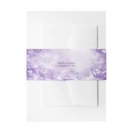 Lila weiße Blume Einladung Bauchband Einladungsbanderole