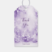 Lila weiße Blume - Geschenkmarke Geschenkanhänger (Rückseite)