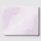 lila weiße Blume Grüne Hochzeit Gästebuch (Rückseite)