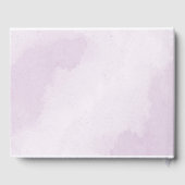 lila weiße Blume Grüne Hochzeit Gästebuch (Rückseite)