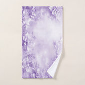 Lila weiße Blume Handtuchhalter Set (Handtuch)