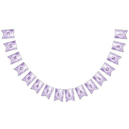 Lila weiße Blume Jagdfahne Wimpelkette