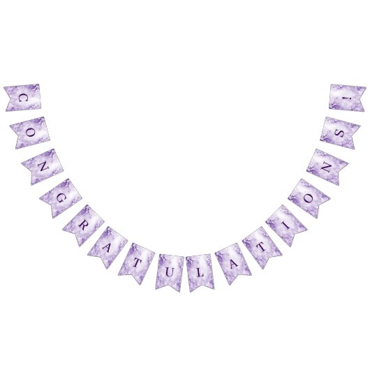 Lila weiße Blume Jagdfahne Wimpelkette (Alle)