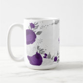 lila weiße Blume Kaffeetasse (Links)