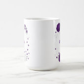 lila weiße Blume Kaffeetasse (Mittel)