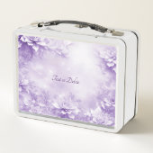 Lila weiße Blume Lunchbox (Rückseite)