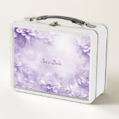 Lila weiße Blume Lunchbox (Vorderseite)