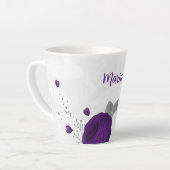 lila weiße Blume Milchtasse (Linke Ecke)