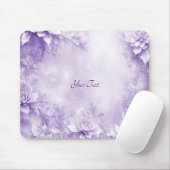Lila weiße Blume Mousepad (Mit Mouse)