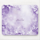 Lila weiße Blume Mousepad (Vorne)