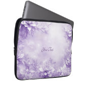 Lila weiße Blume Notebook-Sieb Laptopschutzhülle (Vorne Rechts)