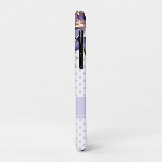 Lila weiße Blume Personalisiert Case-Mate iPhone Hülle (Hinten/Links)