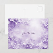 Lila weiße Blume Postkarte (Vorne/Hinten)