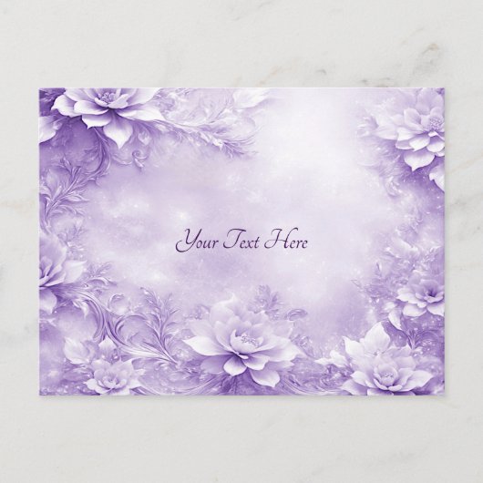 Lila weiße Blume Postkarte (Vorderseite)
