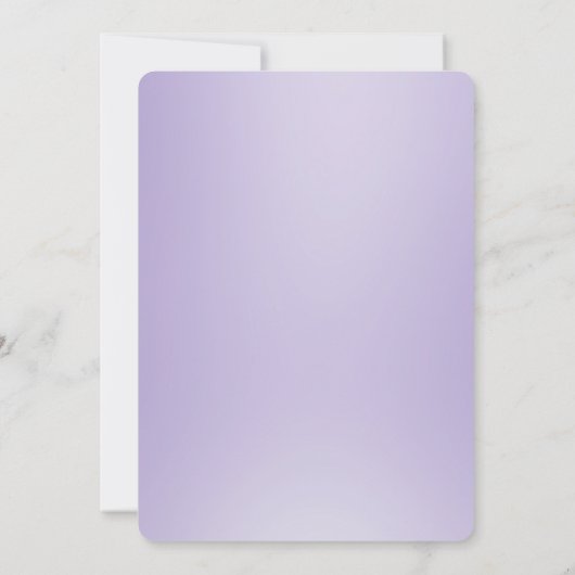 Lila weiße Blume Save the Date (Rückseite)