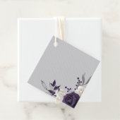 Lila weiße Blume silberne Blätter Geschenkanhänger (Beispiel)