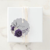 Lila weiße Blume silberne Blätter Geschenkanhänger (Beispiel)
