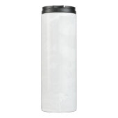 lila weiße Blume Thermosbecher (Rückseite)