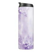 Lila weiße Blume Thermosbecher (Nach rechts gedreht)