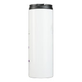 lila weiße Blume Thermosbecher (Rückseite)