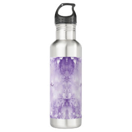 Lila weiße Blume Wasser Flasche Edelstahlflasche