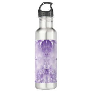 Lila weiße Blume Wasser Flasche Edelstahlflasche