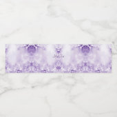 Lila weiße Blume Wasserflasche Wasserflaschenetikett (Einzelnes Label)