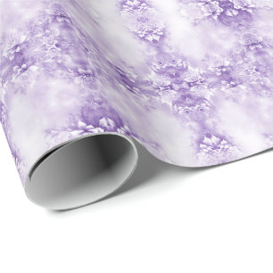 Lila weiße Blumen Geschenkpapier