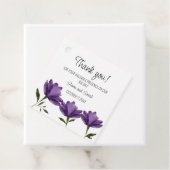 Lila weiße Blumen Moderne romantisch minimalistisc Geschenkanhänger (Beispiel)