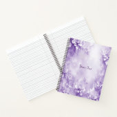 Lila Weiße Blumen Notizbuch (Innenseite)