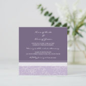 Lila weiße BlumenVerlobungs-Party Einladungen (Stehend Vorderseite)