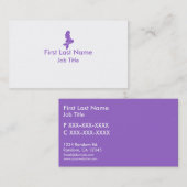 Lila weiße, einfache Meraid-Visitenkarten Visitenkarte (Vorne/Hinten)