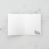 Lila, weiße Elephant Babydusche Danke (Innenseite)