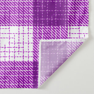 Lila-weiße, fett karierte Karo-Design Stoff