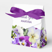 Lila weiße Flora Geburtsname Vielen Dank Geschenkschachtel (Vorderseite)