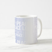 Lila Weiße Frieden Liebe Kaffeetasse (VorderseiteRechts)