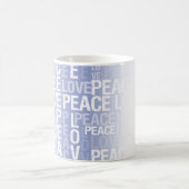 Lila Weiße Frieden Liebe Kaffeetasse (Mittel)
