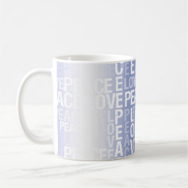 Lila Weiße Frieden Liebe Kaffeetasse