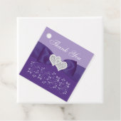 Lila, weiße Gastgeschenk Hochzeit Geschenkanhänger (Beispiel)