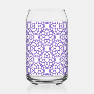 Lila Weiße Geometrische Nahtlose Muster Glas