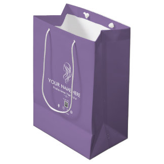 Lila Weiße Haarstylist Schere Geschenktasche Mittlere Geschenktüte