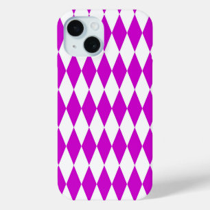 Lila-weiße Harlekin-Diamantenkontrollmuster-Design Case-Mate iPhone Hülle