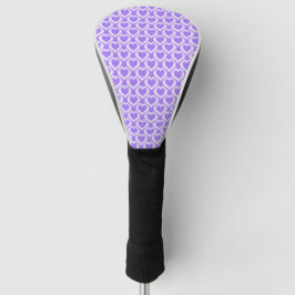 Lila Weiße Herzen Muster Golf Headcover